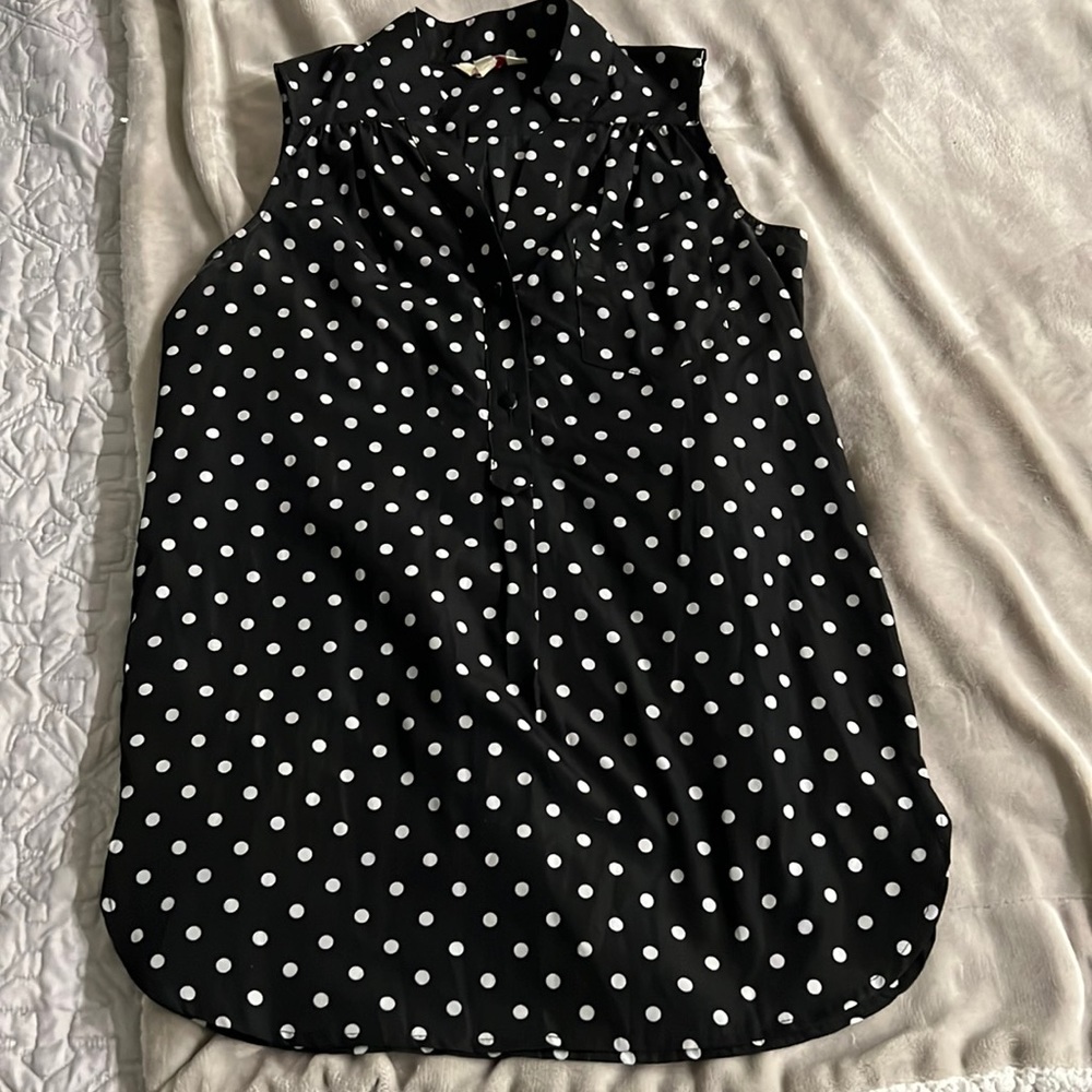 Myrtlewood for ModCloth Polka Dot Tunic Tank